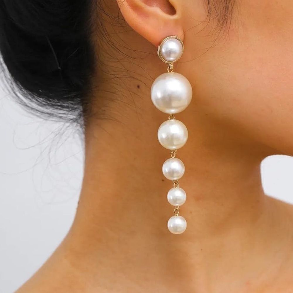 Bohemian pearl drop earrings A981